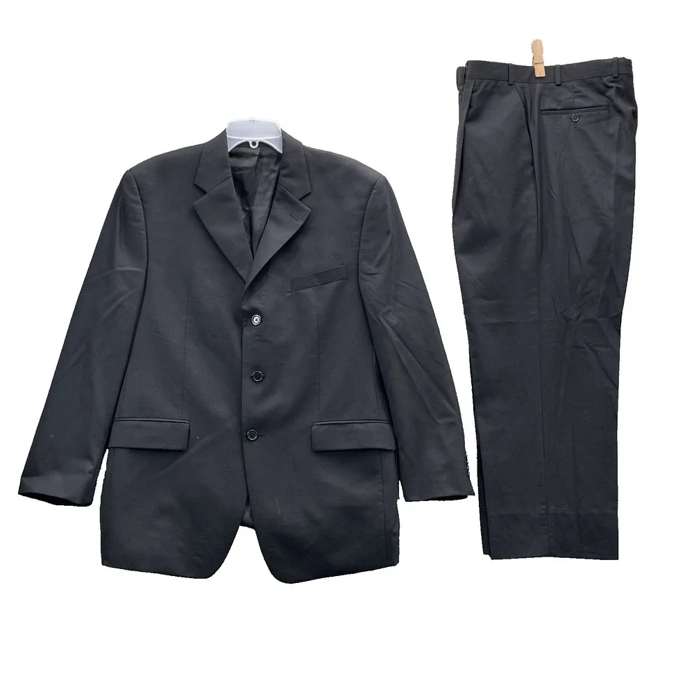 Joseph Abboud 100% Wool Suit Men's 42R Blazer 34x27* Dress Pants Business Formal